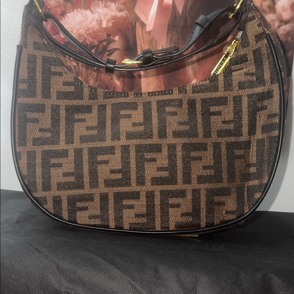 New inspired bag and Black FF Logo Shoulder Bag with crossbody strap inc . 👇Read